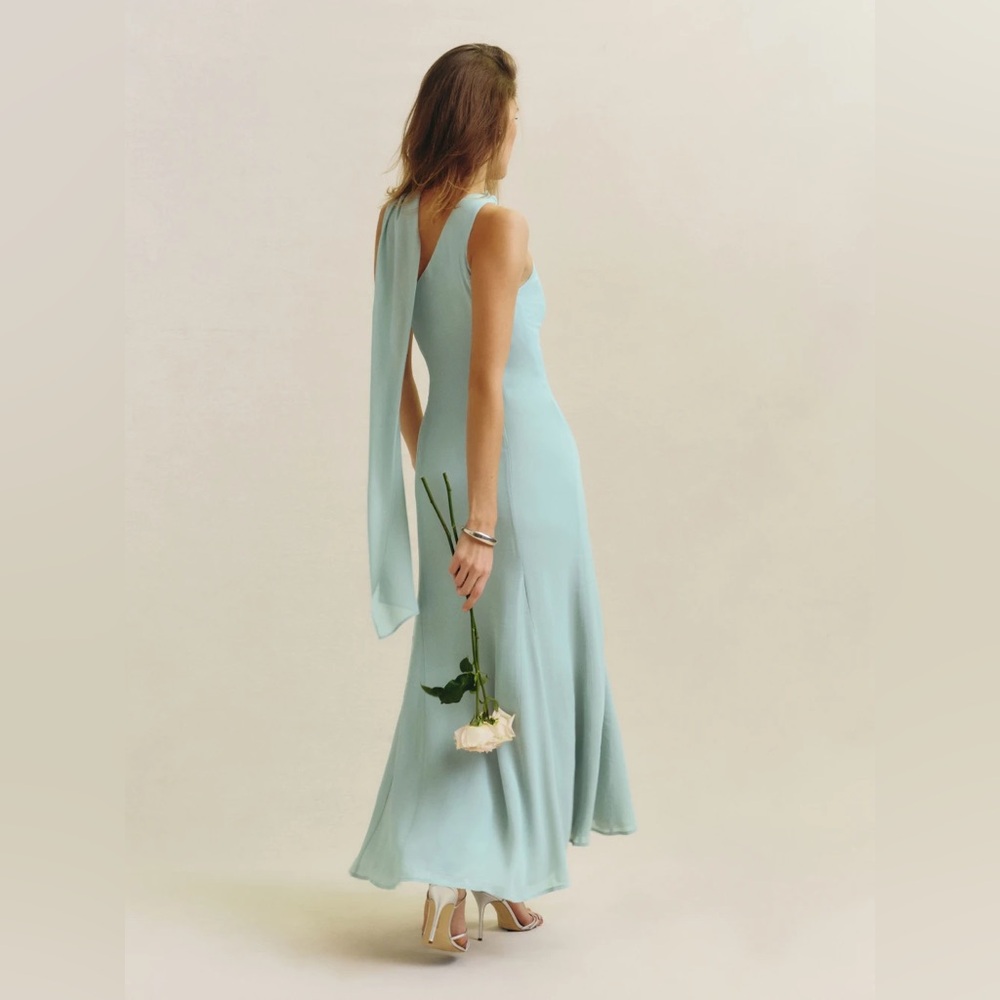 Reformation Rosalynn Dress in Aquamarine - Picture 4 of 4